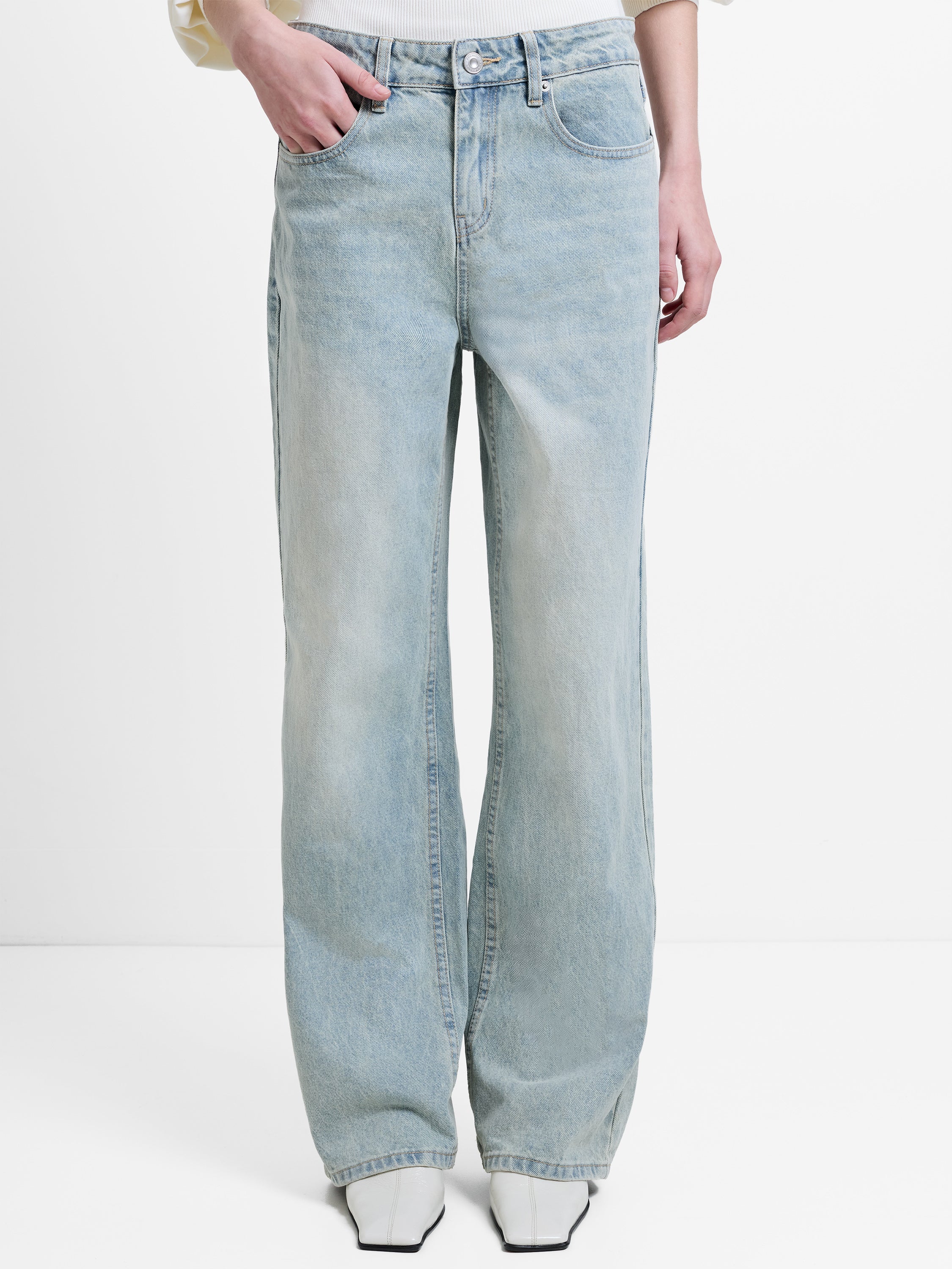 Dallas Light Wash Denim Straight Leg Jeans