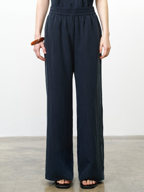 Melina Navy Wide Leg Trousers