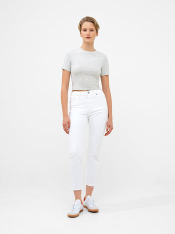 Stretch Slim Straight Cigarette Ankle Length Denim Jeans 28 Inch