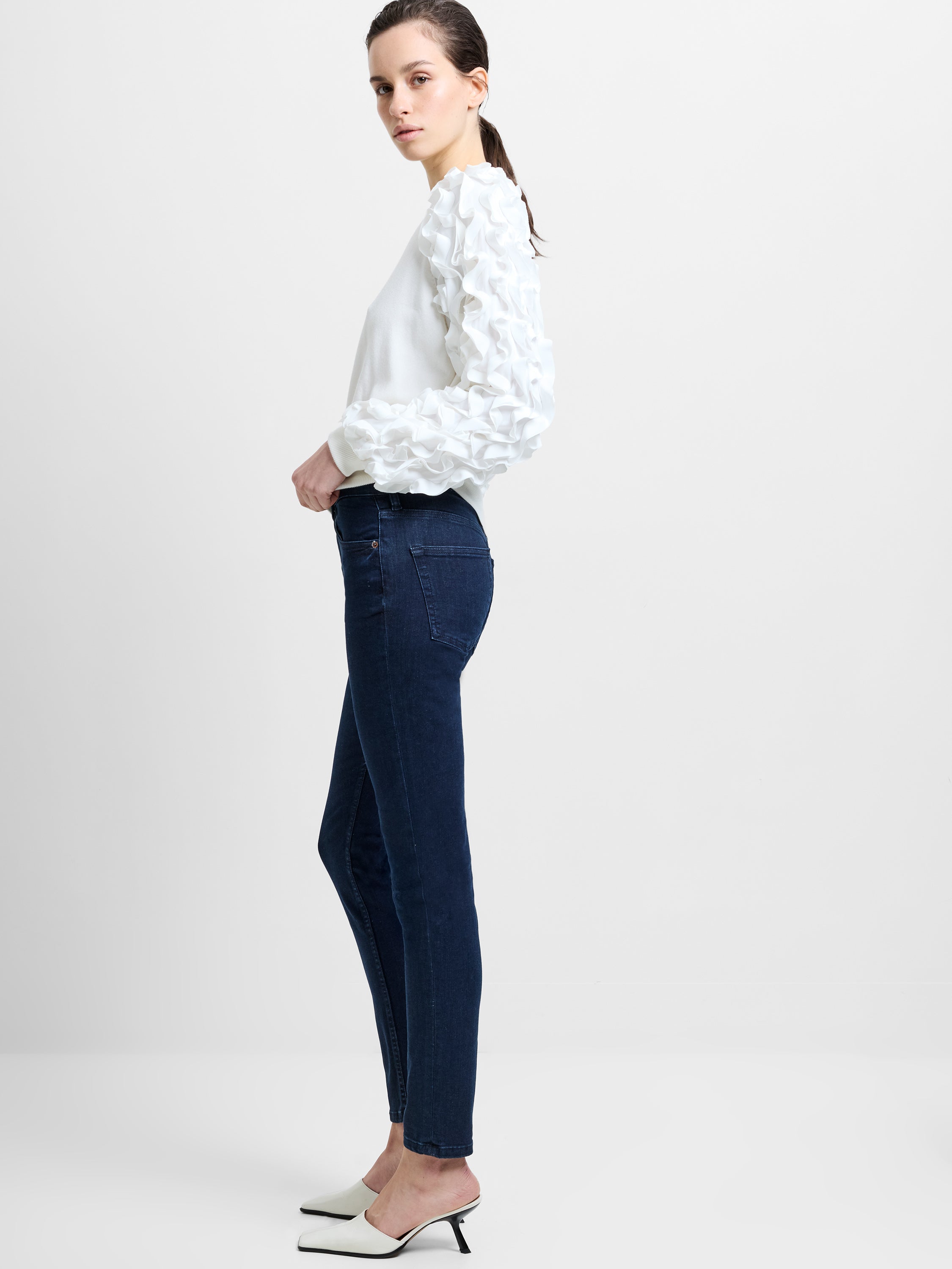 Soft Stretch Denim High Rise Skinny Jeans 30 Inch