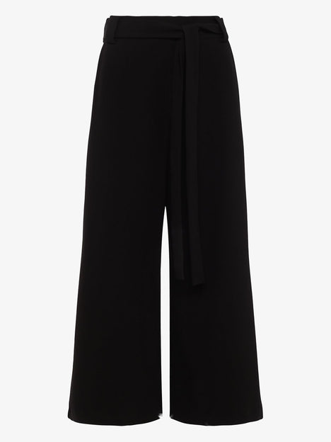Whisper High Waisted Black Belted Culotte Trousers