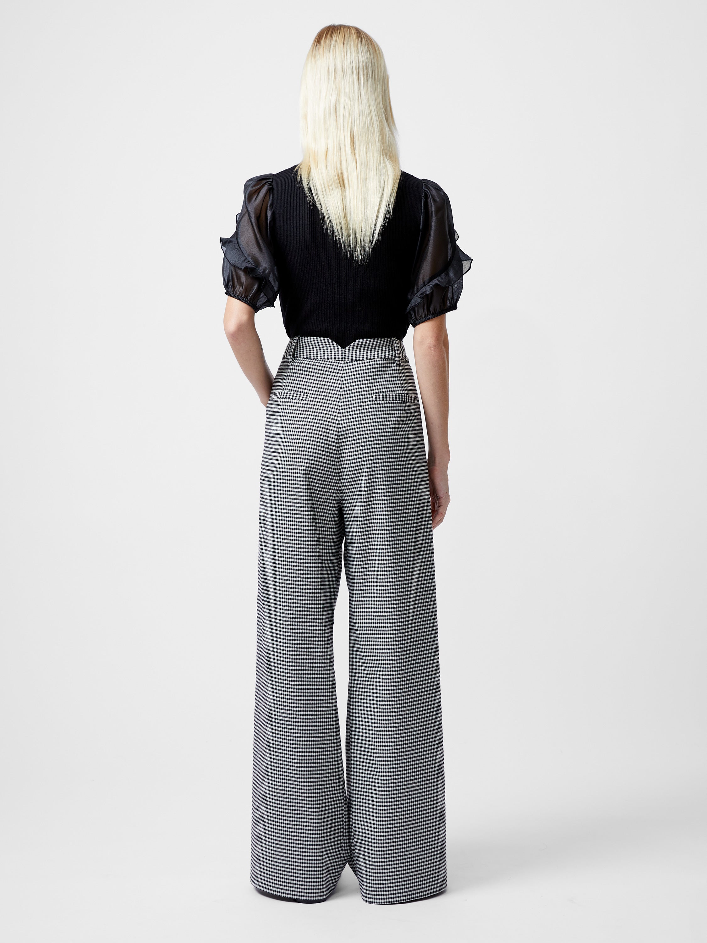 Holden Houndstooth Wide Leg Trousers