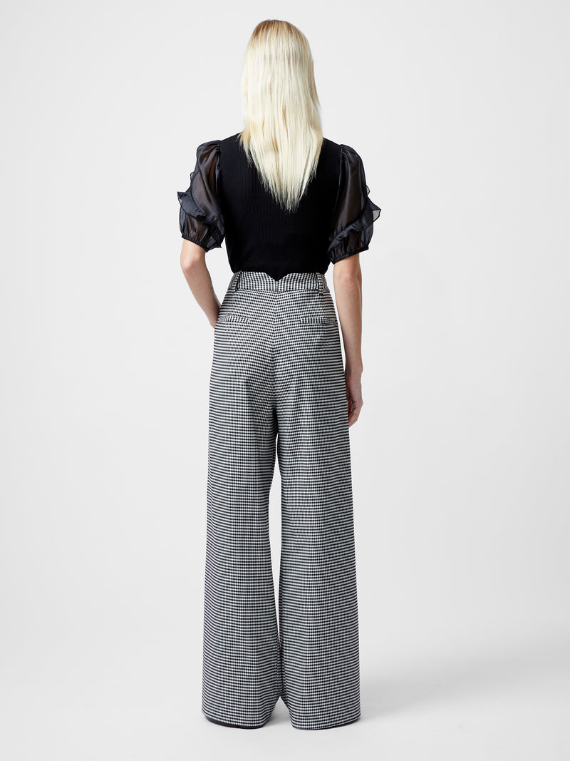 Holden Houndstooth Wide Leg Trousers