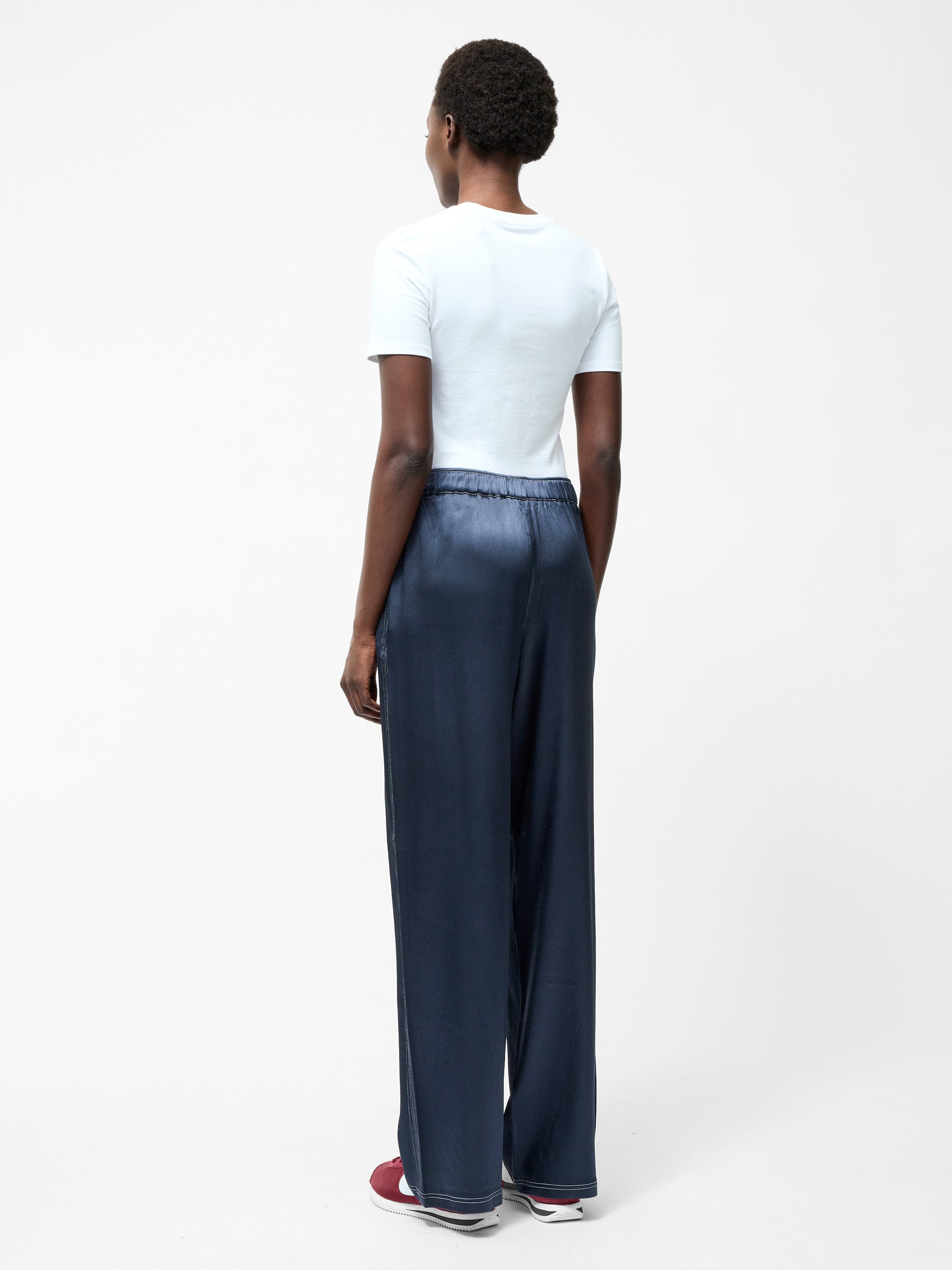 Akita Satin Stretch Wide Leg Trousers