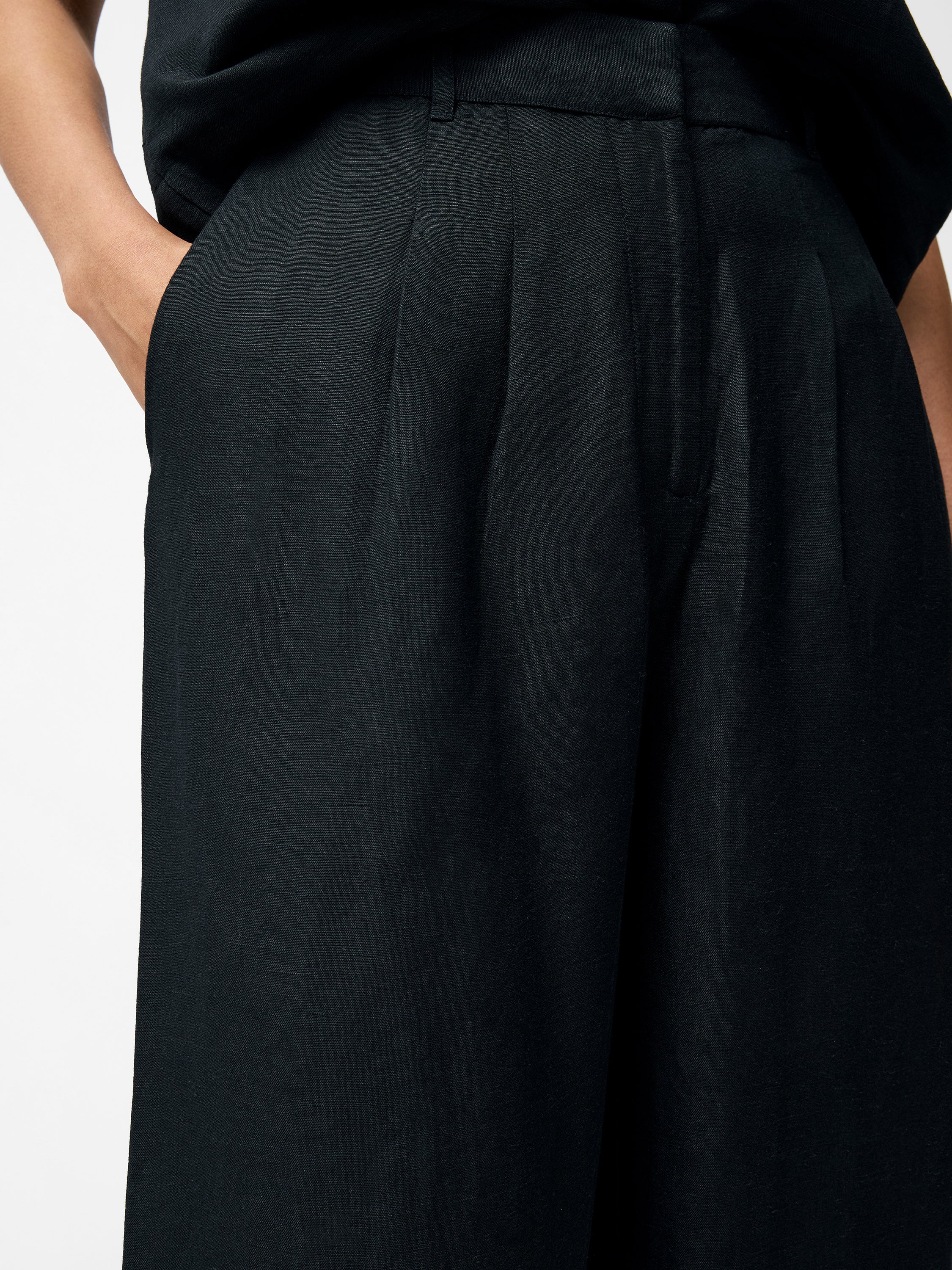 Birdie Linen Wide Leg Trousers