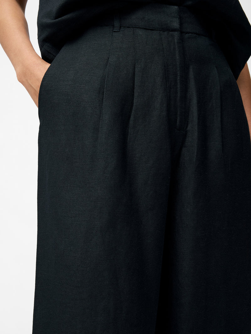 Birdie Linen Wide Leg Trousers