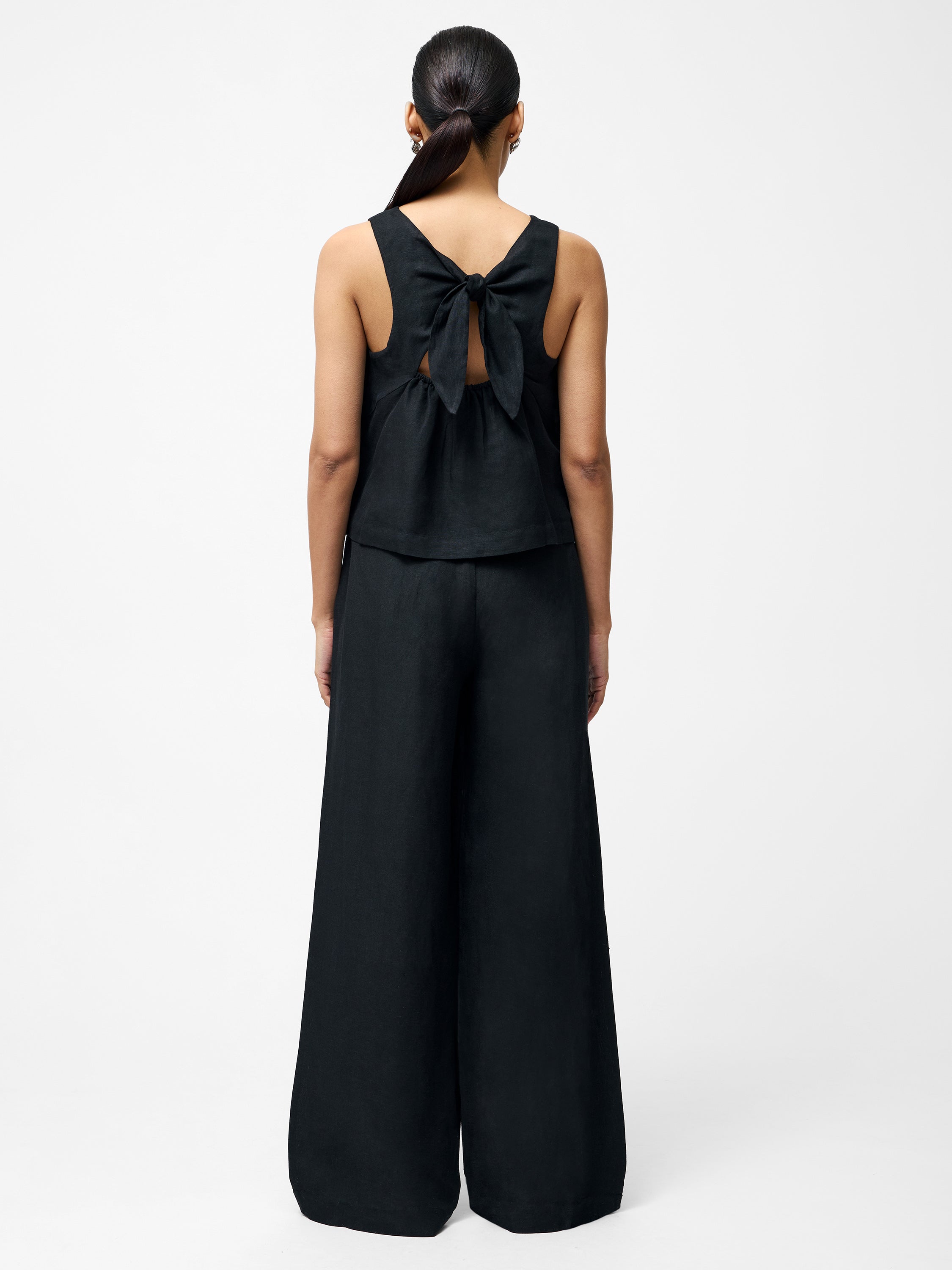 Birdie Linen Wide Leg Trousers