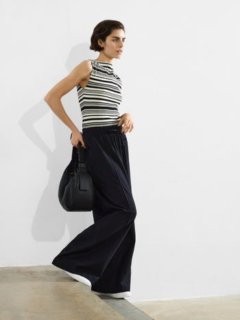 Clare Linen Blend Wide Leg Trousers