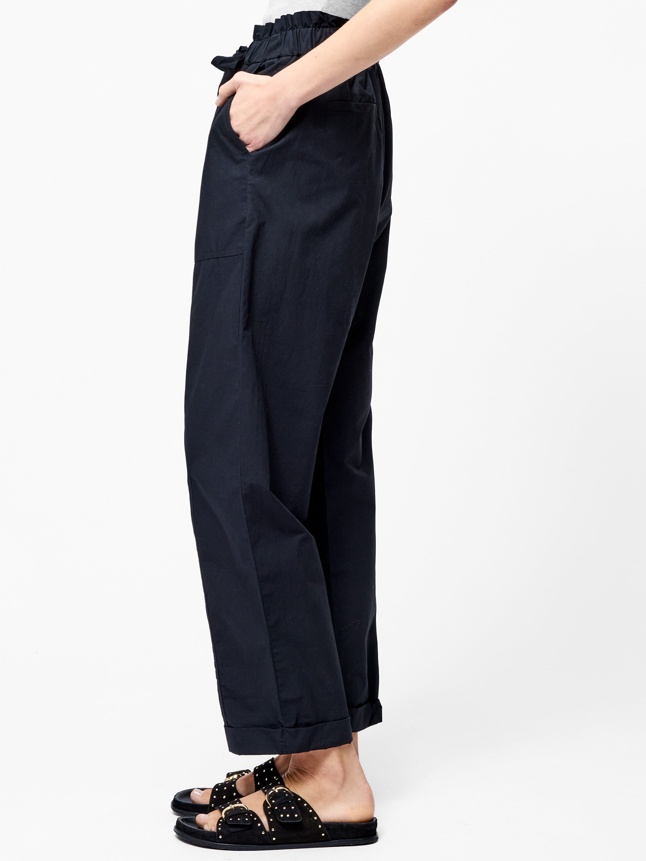Cotton Paper Bag Trousers