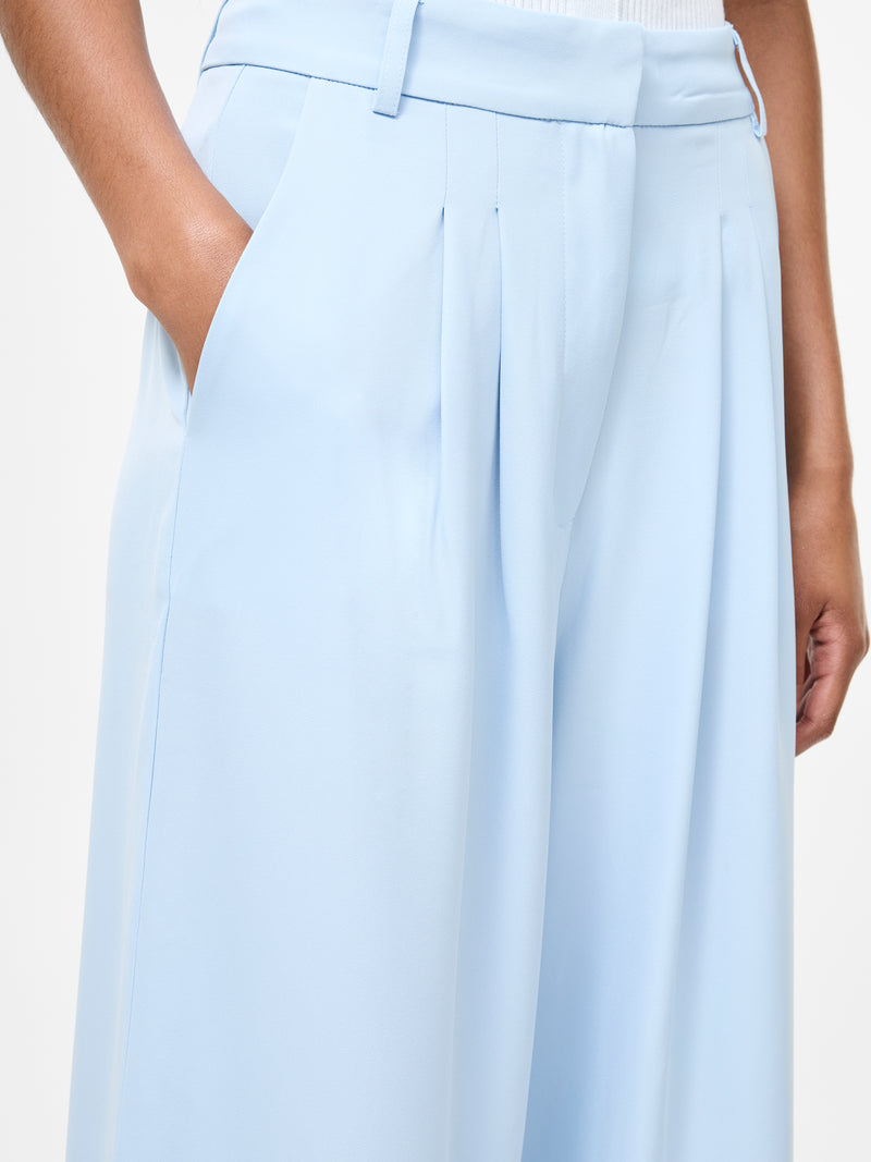 Sleek Tailored Wide Leg Suit Trousers