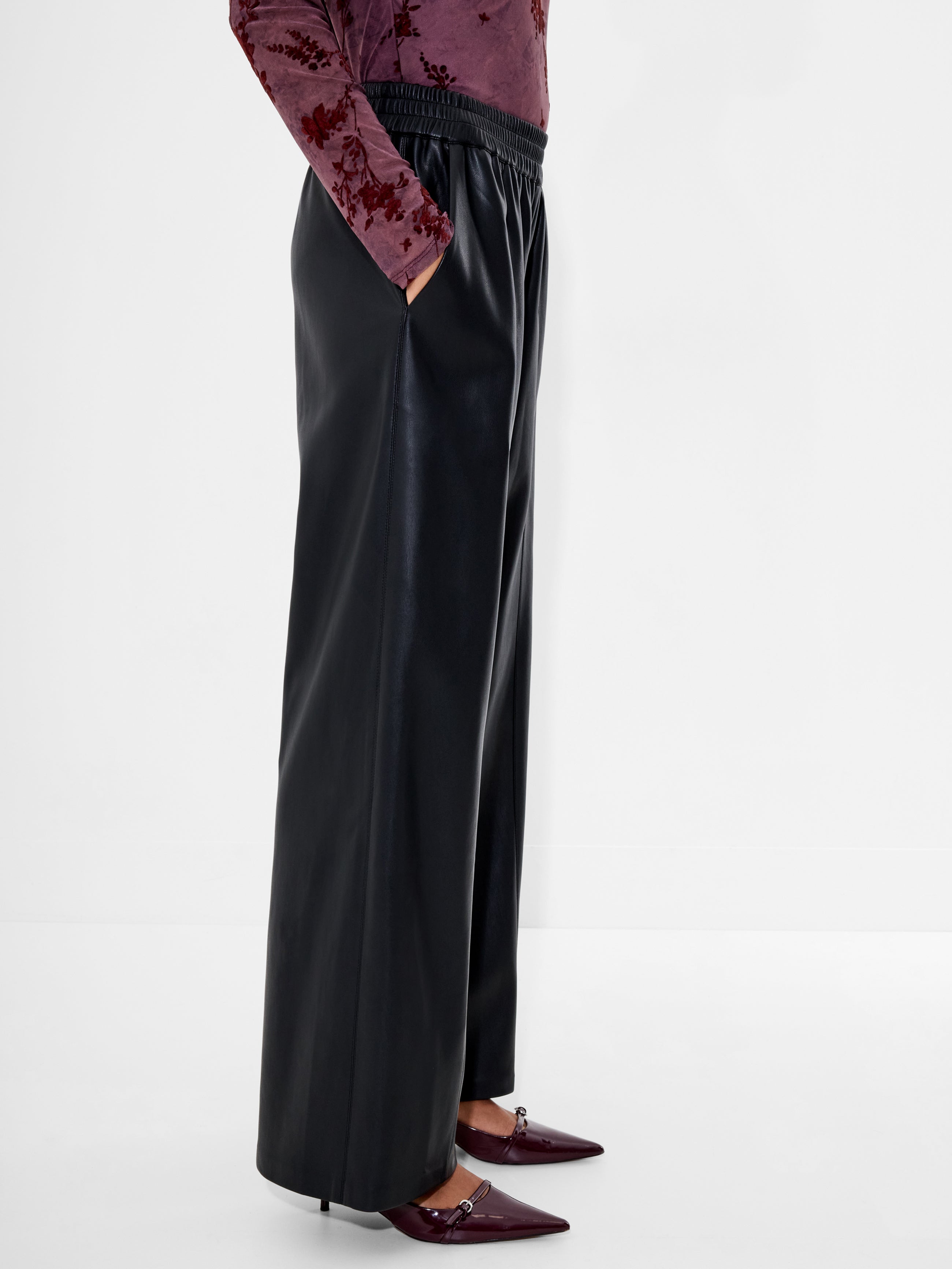 Tasher PU Wide Leg Trousers