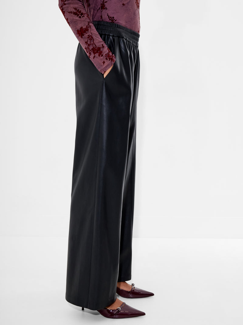 Tasher PU Wide Leg Trousers