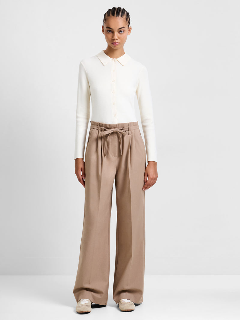 Ferri Flannel Wide Leg Trousers