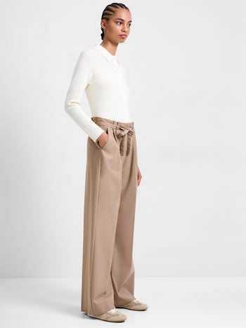 Ferri Flannel Wide Leg Trousers