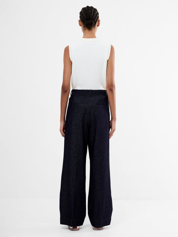 Fletcher Wide Leg Denim Trousers
