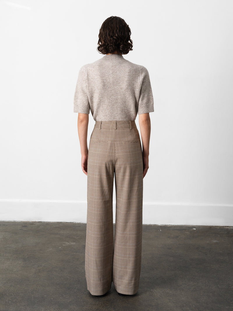 Chester Check Wide Leg Trousers