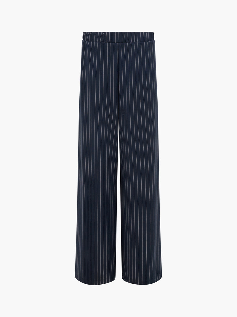 Regina Jersey Pinstripe Wide Leg Trousers