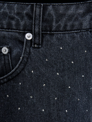 Ralphie Denim Embellished Wide Leg Jeans