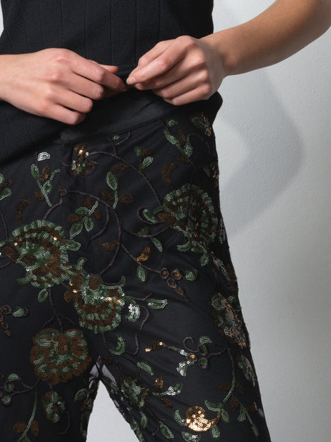 Roshene Sequin Flare Trousers