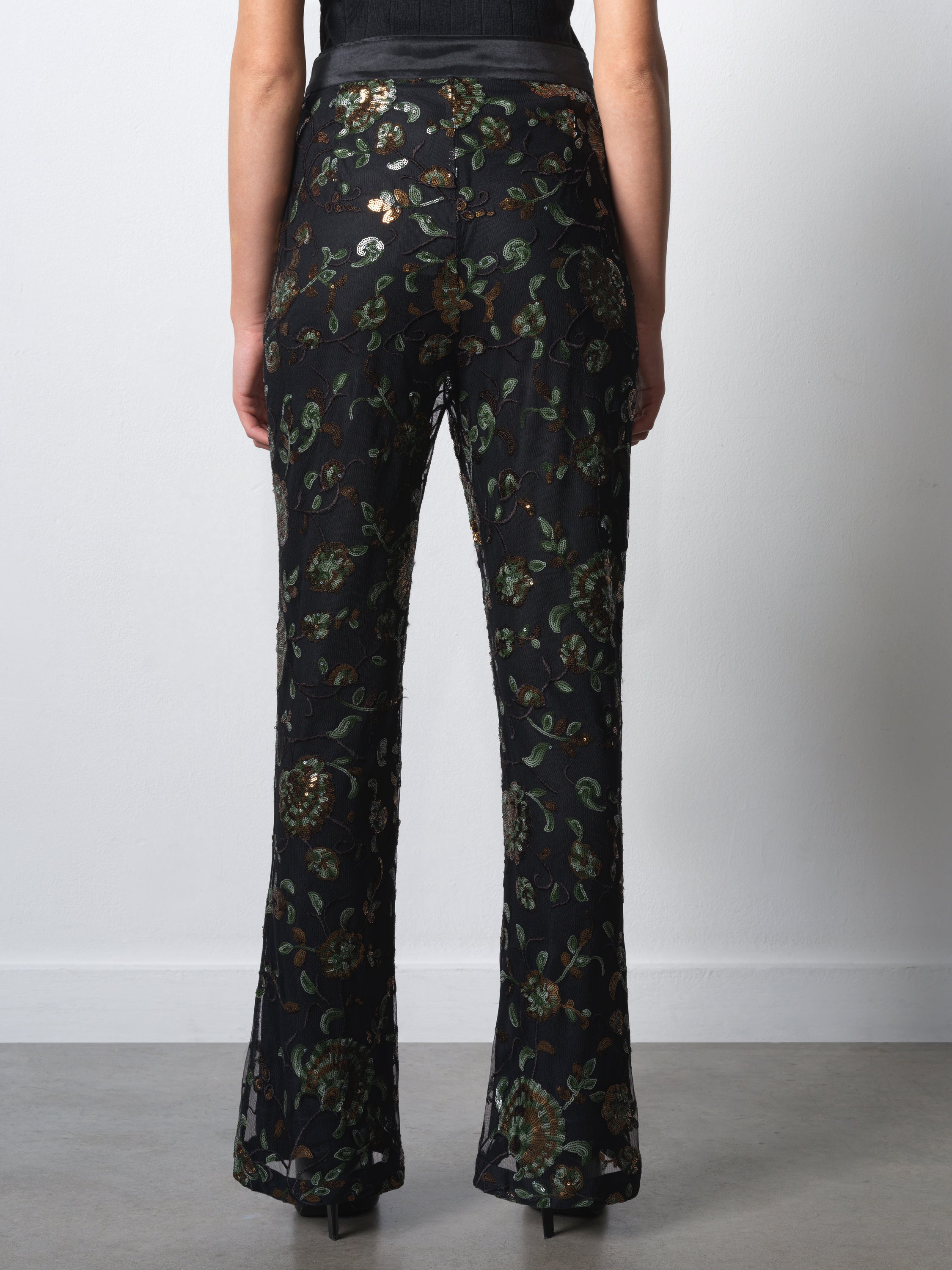 Roshene Sequin Flare Trousers