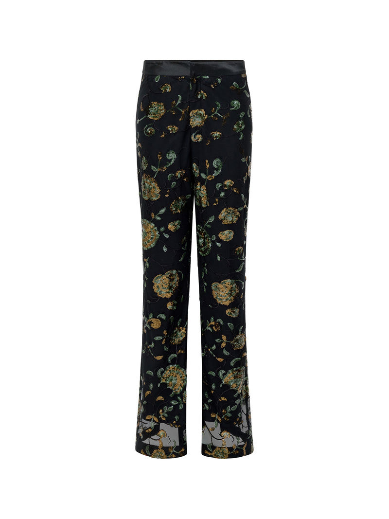 Roshene Sequin Flare Trousers