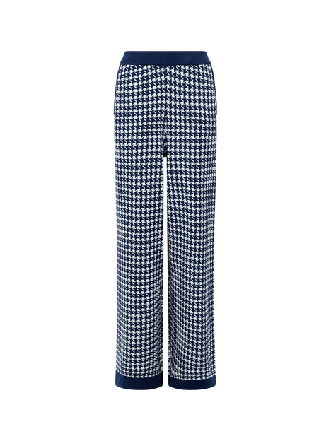 Gloria Jacquard Knit Wide Leg Trousers