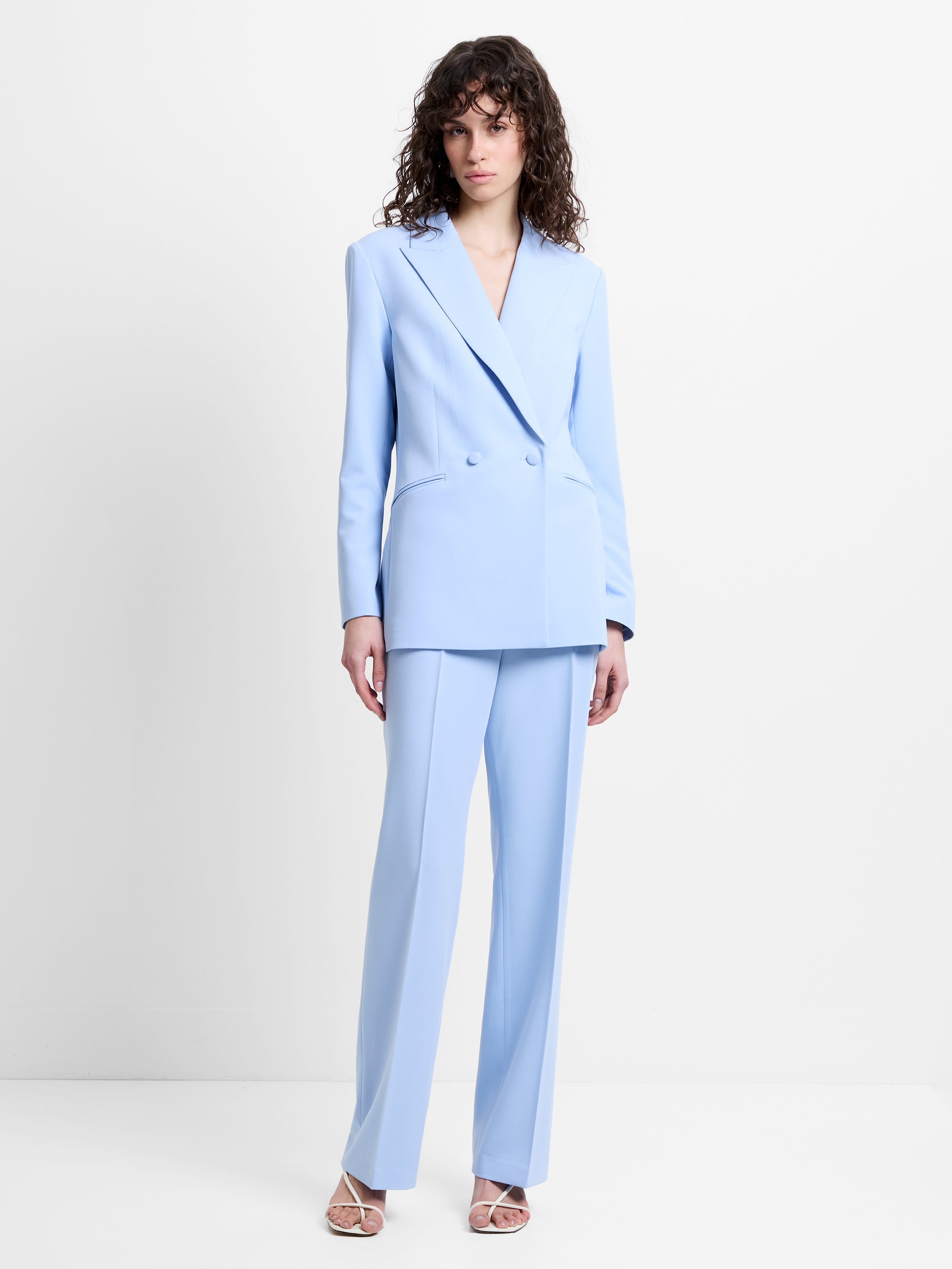 Sammie Tailored Light Blue Double Breasted Blazer