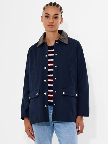 Contrast Collar Barn Jacket