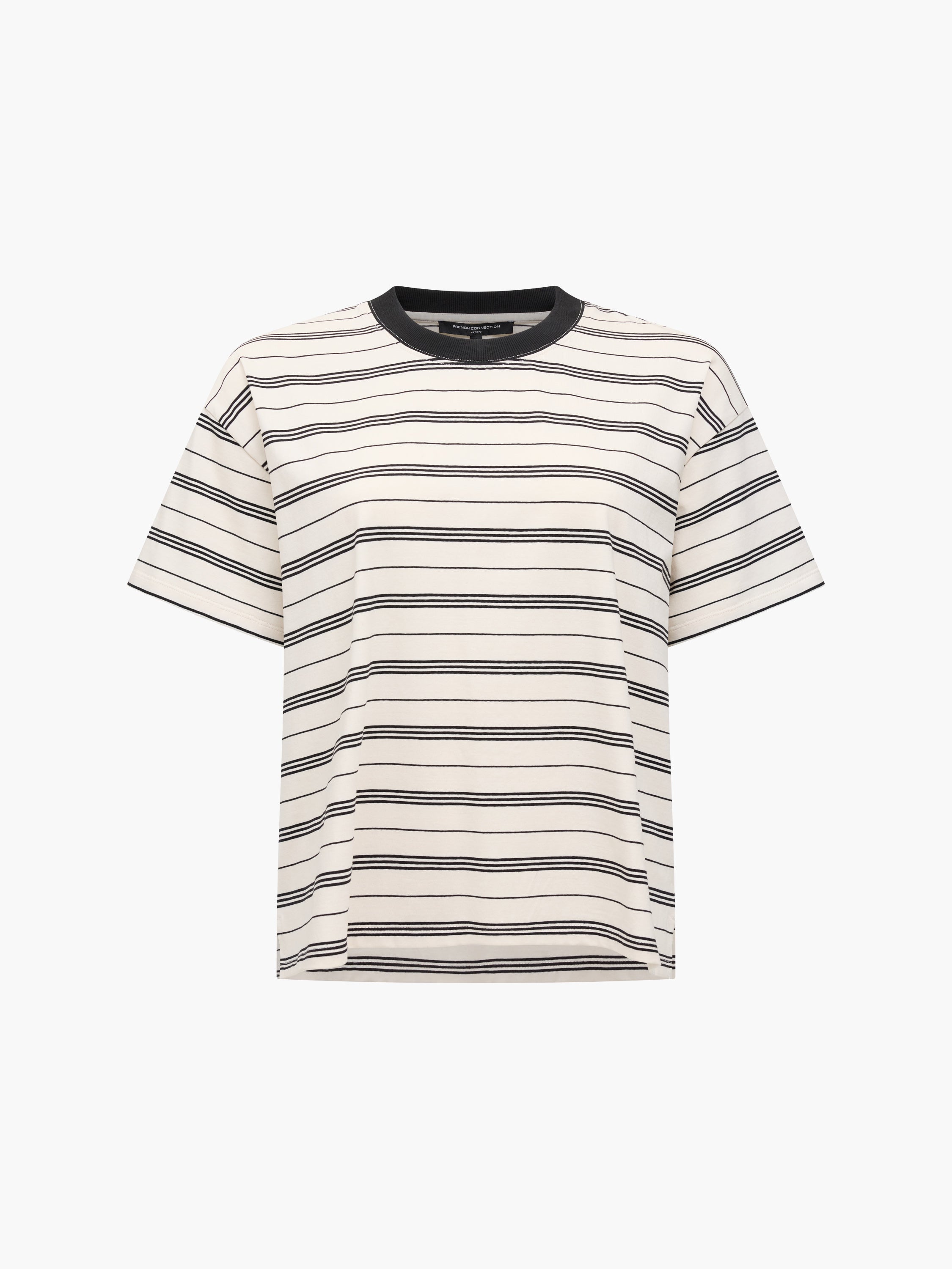 Pernille Jersey Monochrome Striped Boyfriend T-Shirt