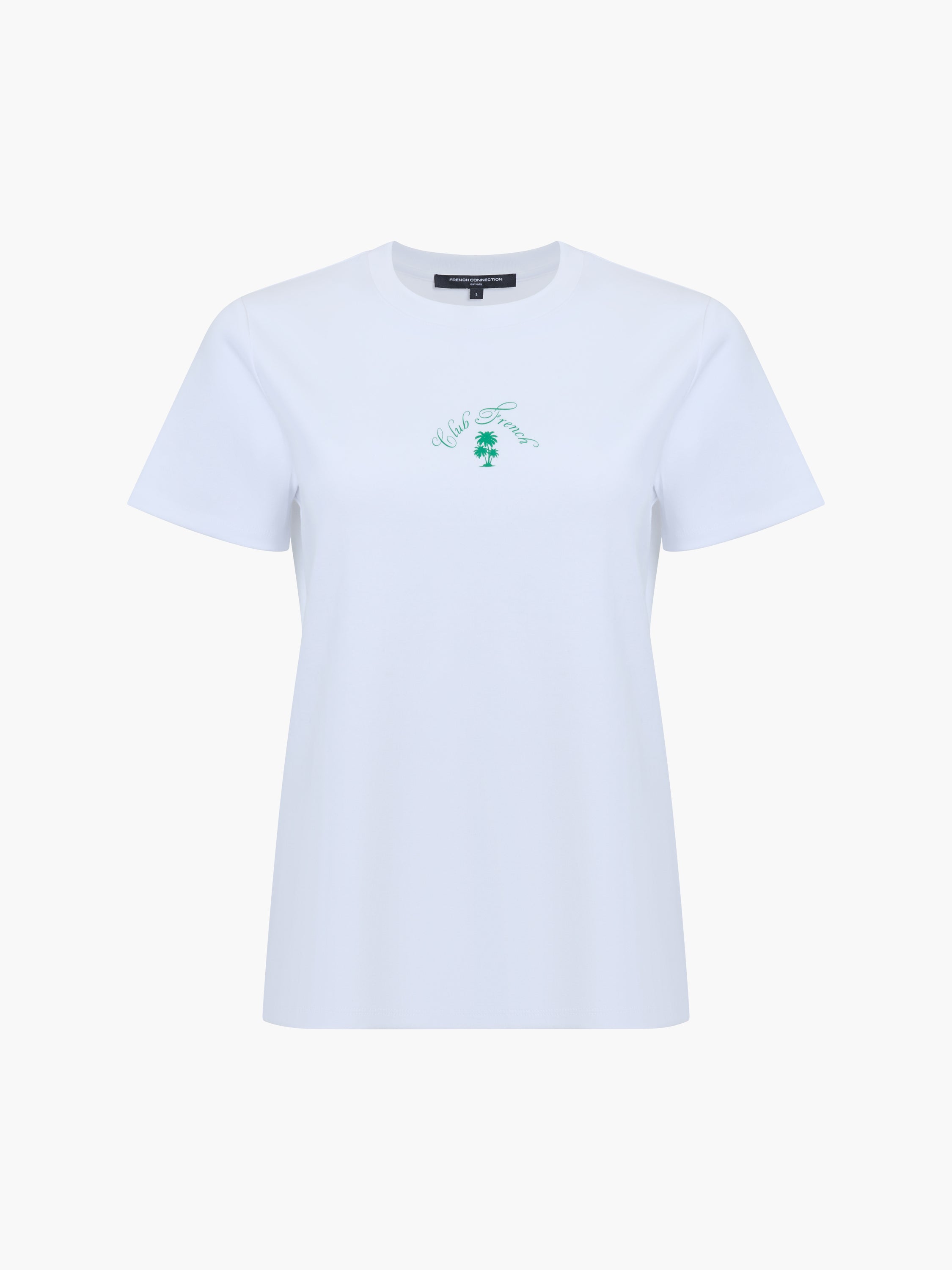 Club French White Graphic T-Shirt