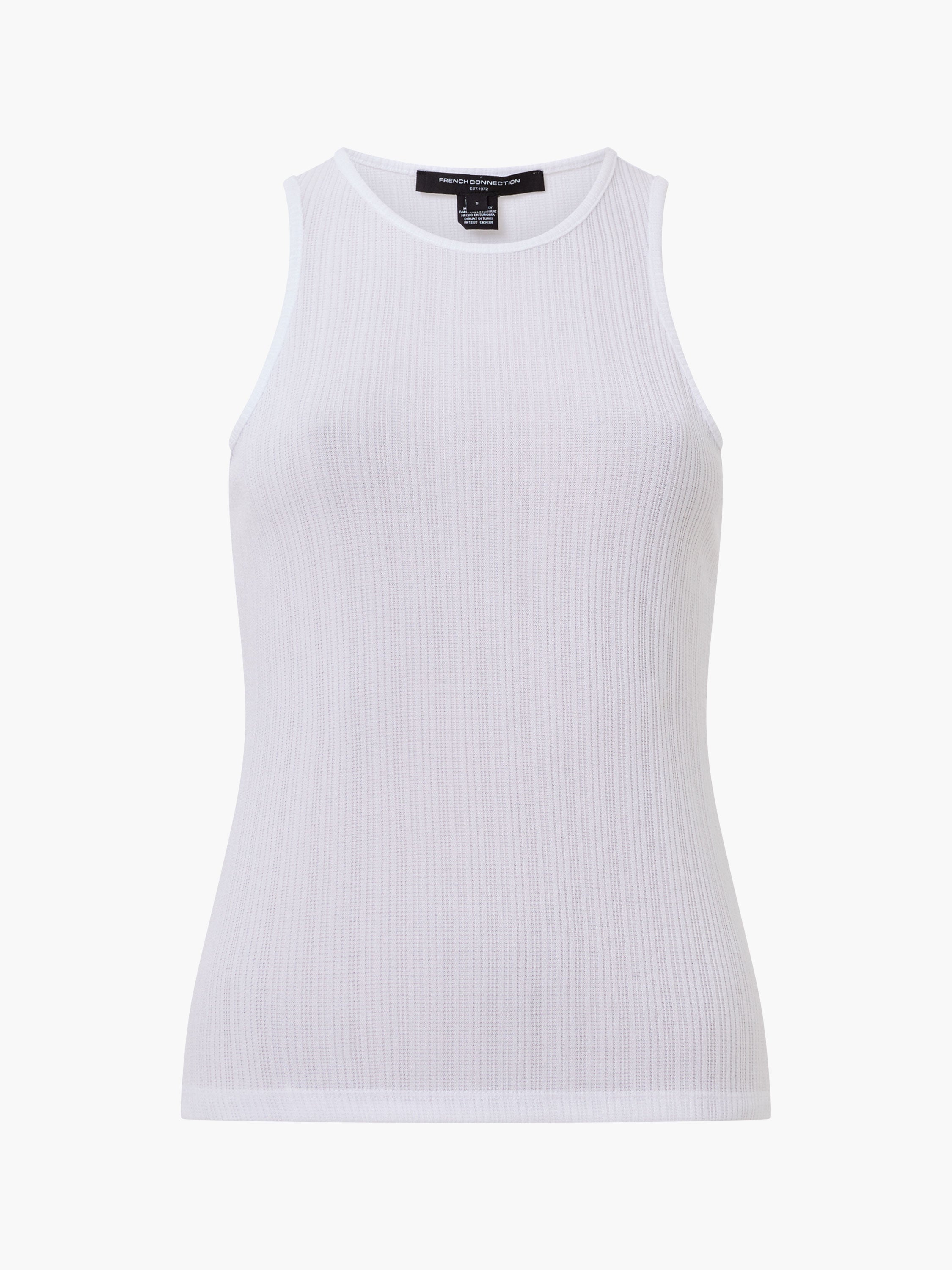 Tallie Textured Racer Tank Top