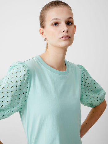 Broderie Sleeve Top