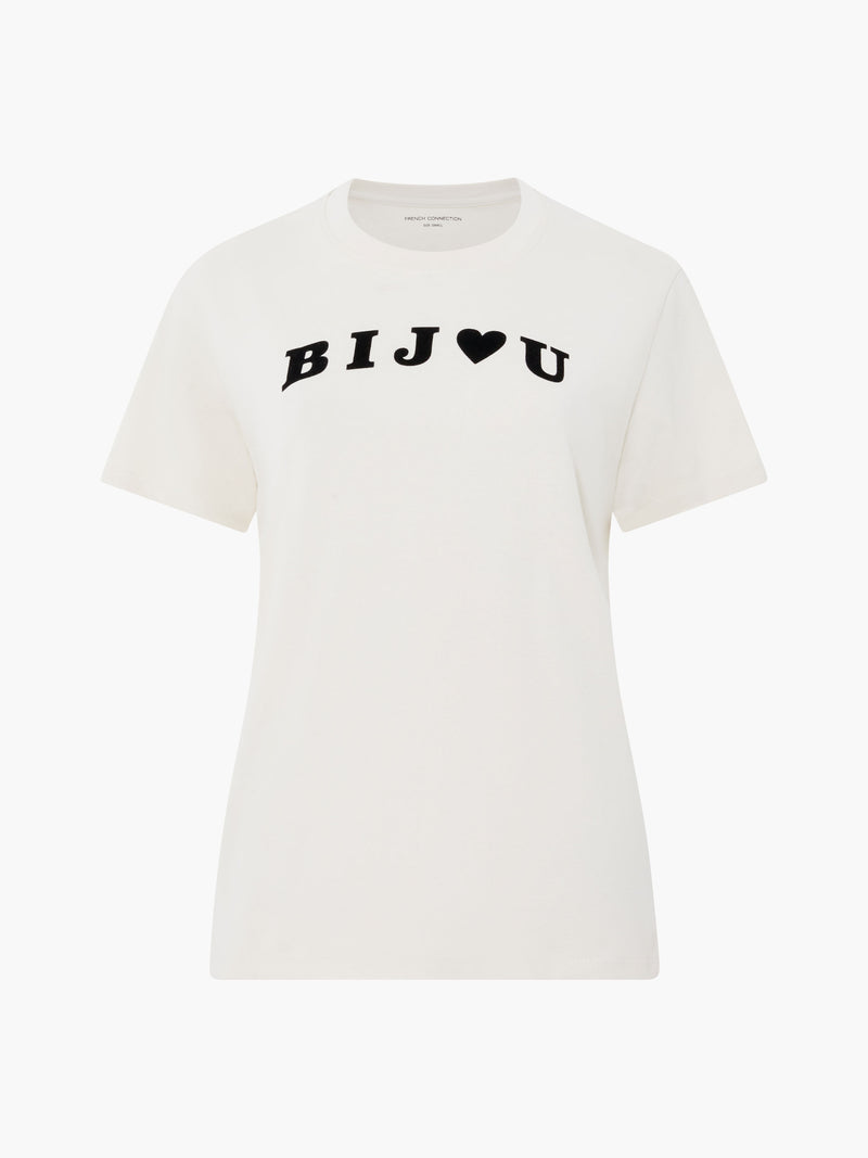 Bijou Flocked Graphic T-Shirt