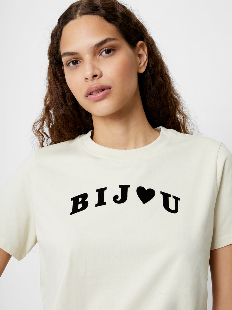 Bijou Flocked Graphic T-Shirt
