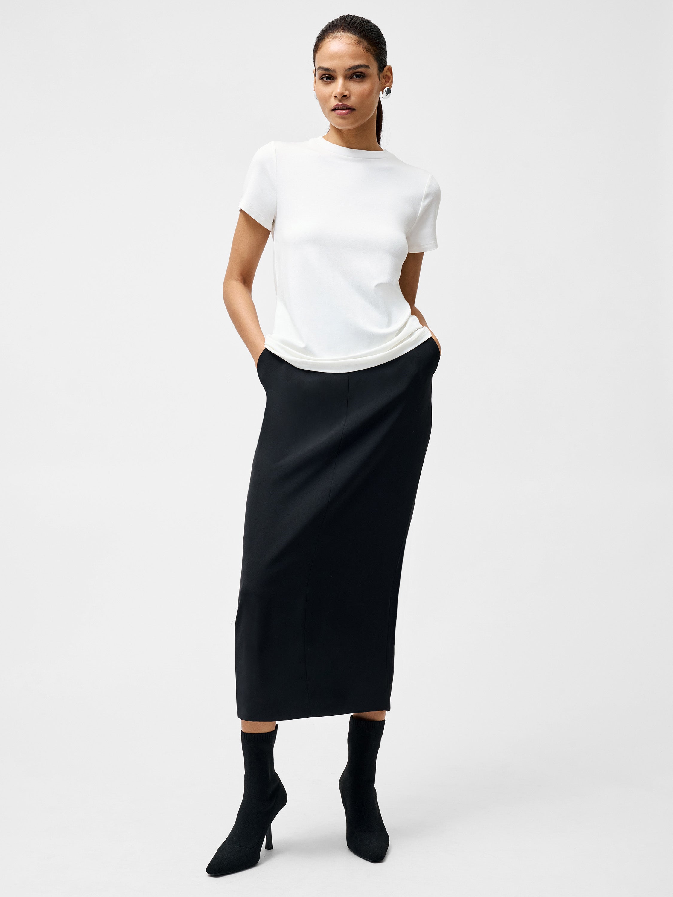 Justine Jersey Back Ruching T-Shirt