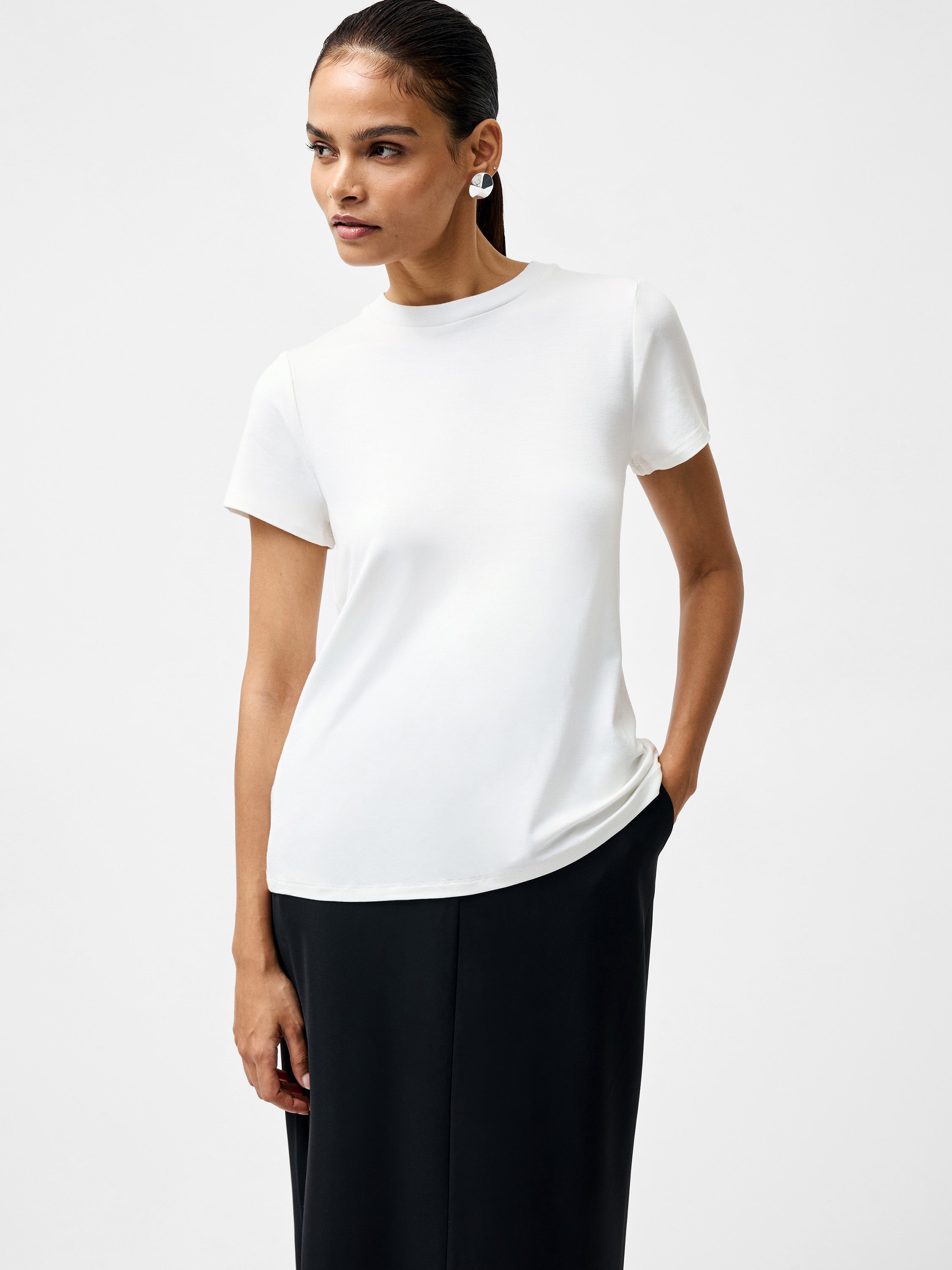 Justine Jersey Back Ruching T-Shirt