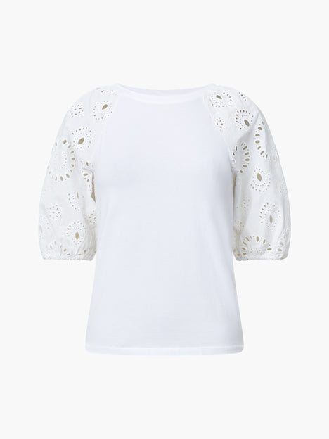 Rosana Anglaise Puff Sleeve Top