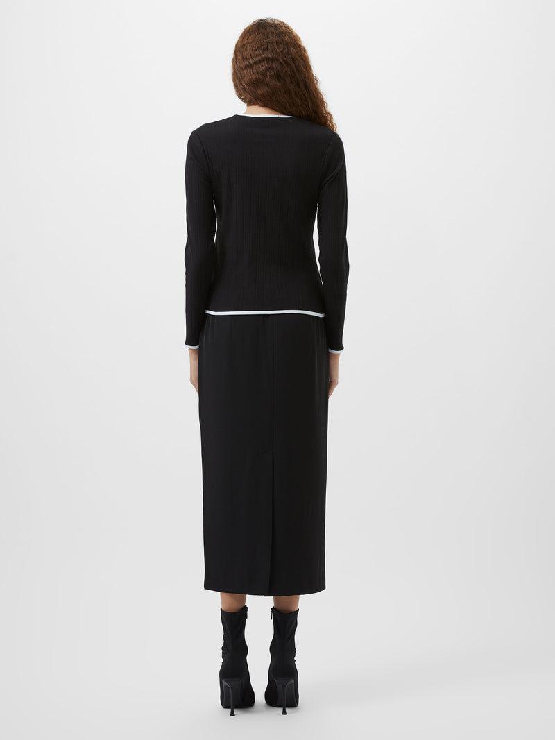 Sasia Rib Contrast Binding Top