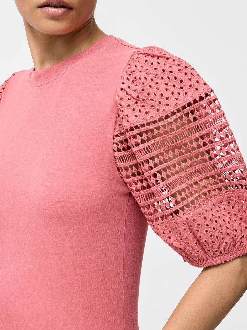 Crochet Lace Puff Sleeve Top