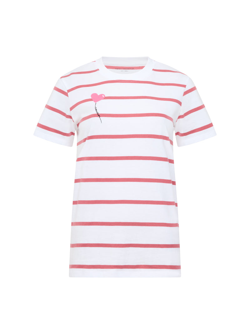 Striped Balloon Heart Amour T-Shirt