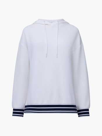 Striped Trim Pullover Hoodie