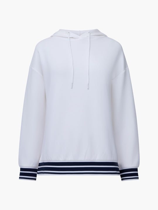 Striped Trim Pullover Hoodie