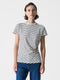 Evie Ruched Side Stripe T-Shirt