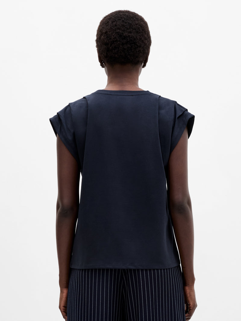 Rallie Pleated Shoulders T-Shirt