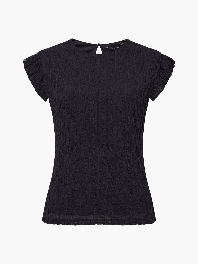 Wanda Textured Jersey Peplum Top