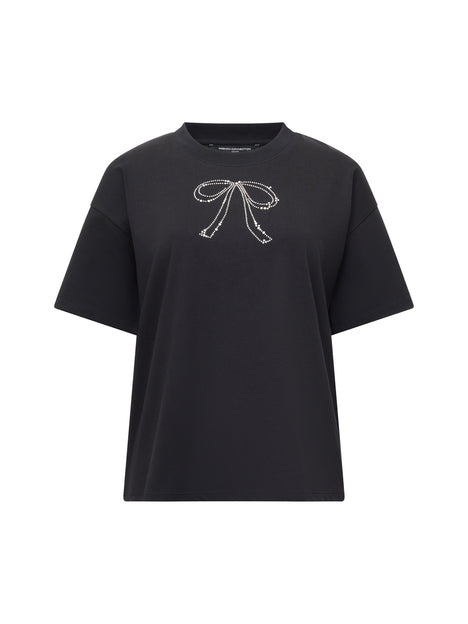 Pearl Hotfix Bow Short Sleeve T-Shirt