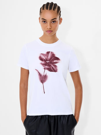 Blurred Floral Short Sleeve T-Shirt