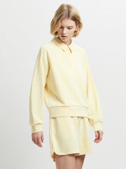 Wren Butter Yellow Relaxed Sweat Rugby Top