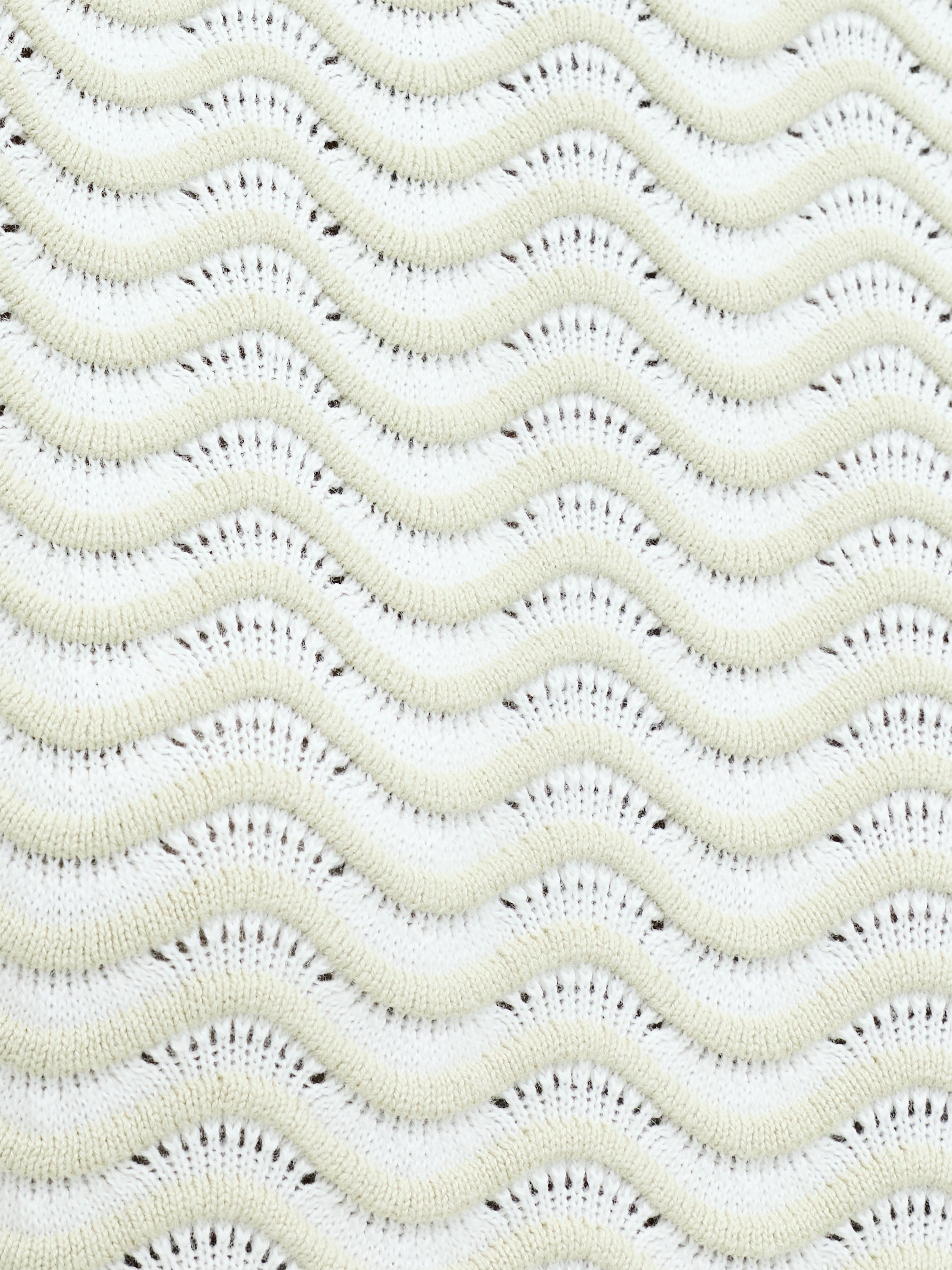 London Sleeveless Wave Knit Jumper