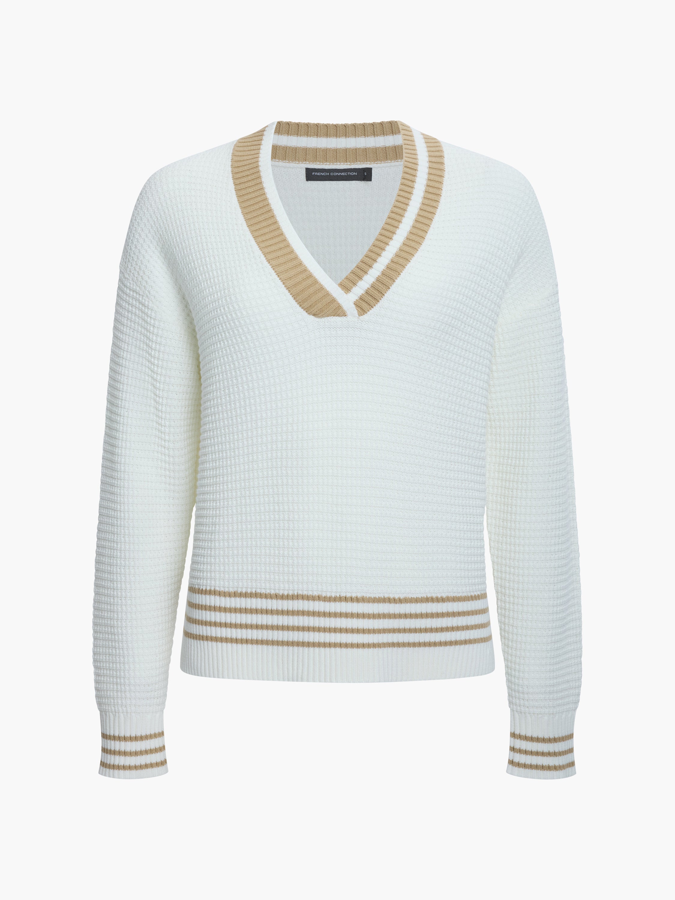 Lily Long Sleeve Varsity V-Neck Jumper